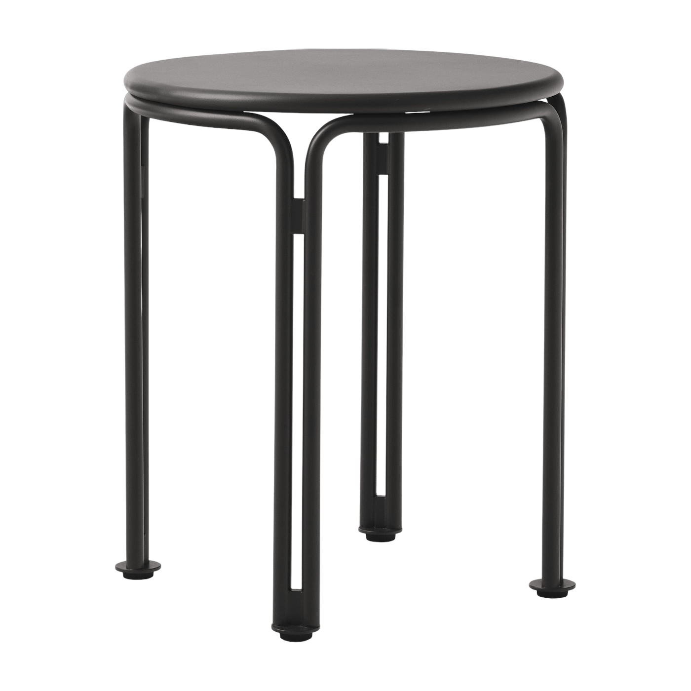 Mesa auxiliar de jardín de acero negro cálido 46 cm Thorvald SC102 - &tradition