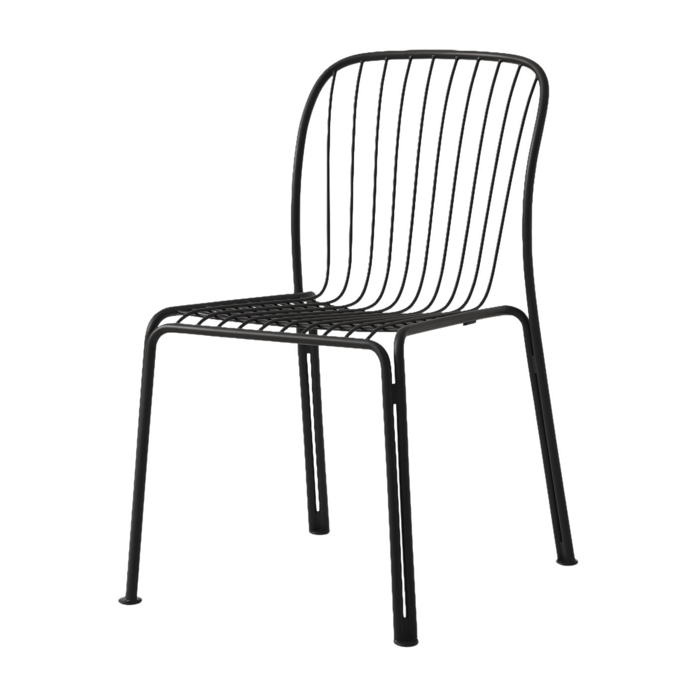Silla de jardín de acero negro cálido Thorvald SC94 - &tradición