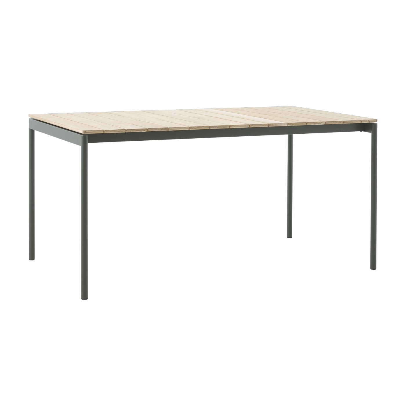 Outdoor-Esstisch aus Stahl bronzegrün 150 cm Ville AV25.