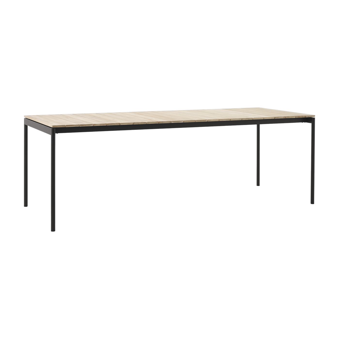 Outdoor-Esstisch aus Stahl in warmem Schwarz 220 cm Ville AV26.