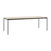 Table à manger d'extérieur en acier vert bronze 220 cm Ville AV26