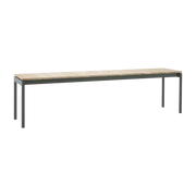 Banc en acier et teck vert bronze 180 cm Ville AV28 - &tradition