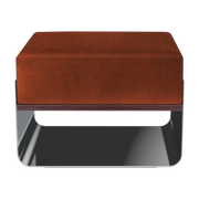 Sgabello basso in velluto fox e acciaio inossidabile 53x38x36cm Stellar - RED Edition