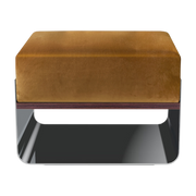 Tabouret bas en velours honey et inox 53x38x36cm Stellar - RED Edition