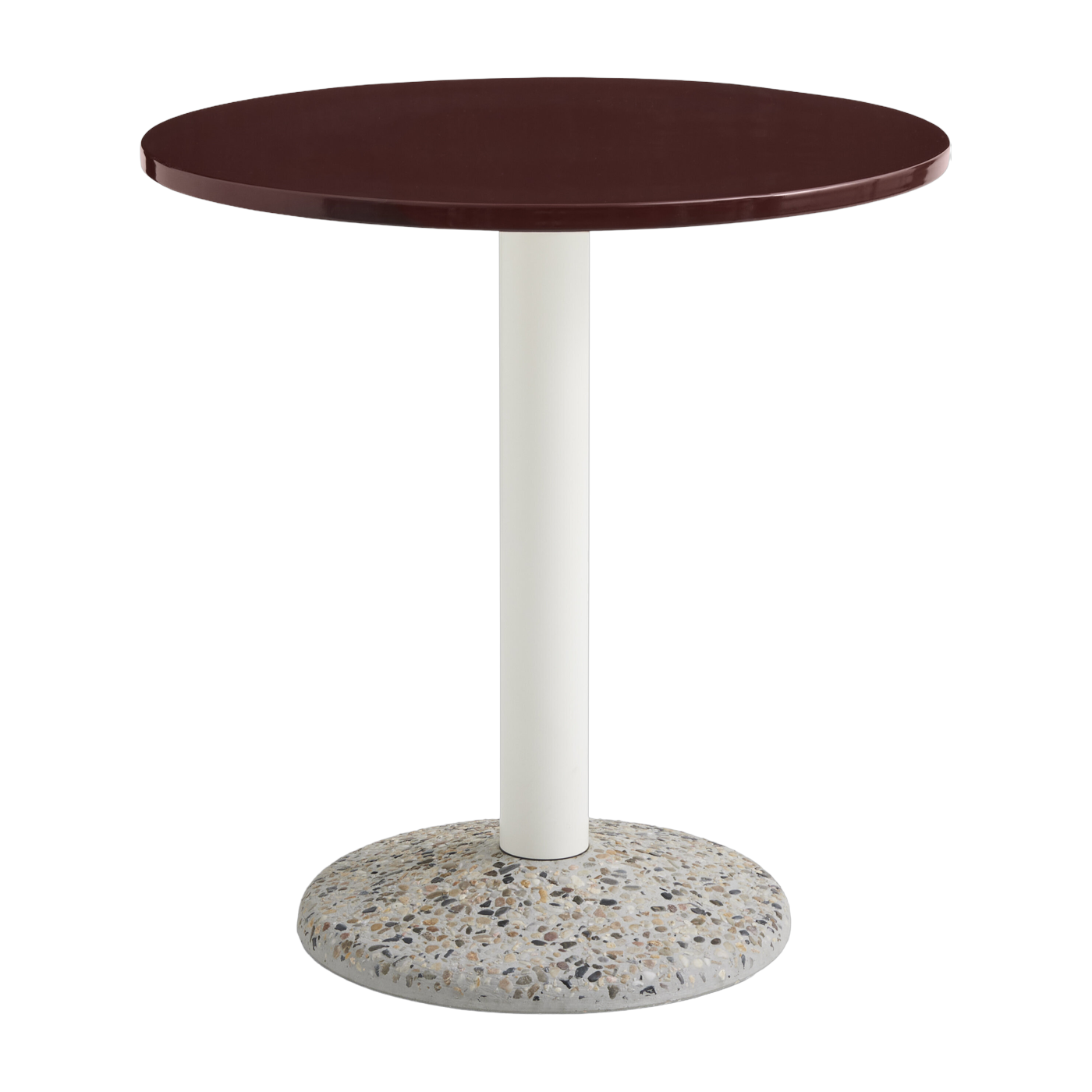Table ronde en céramique bordeaux 70x73cm - Hay