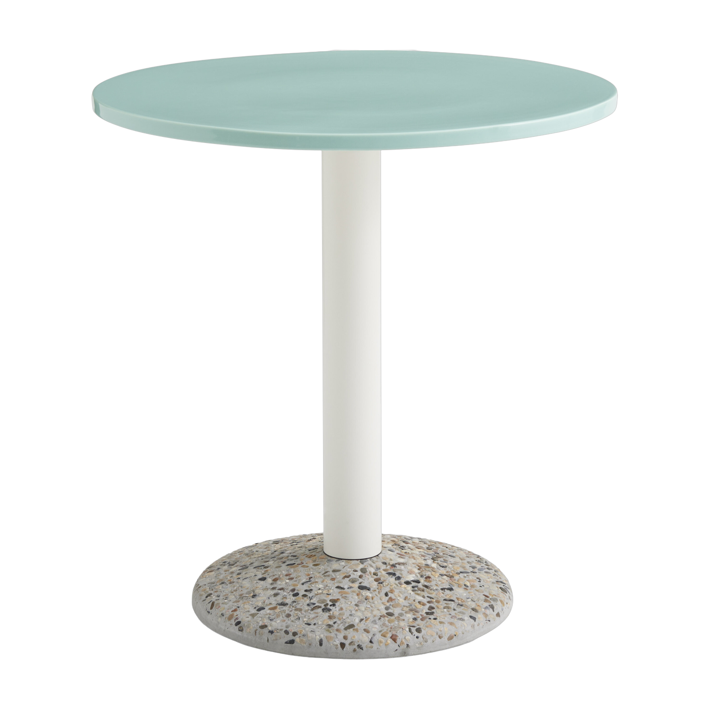 Mesa ronde de cerámica verde menta 70x73cm - Hay