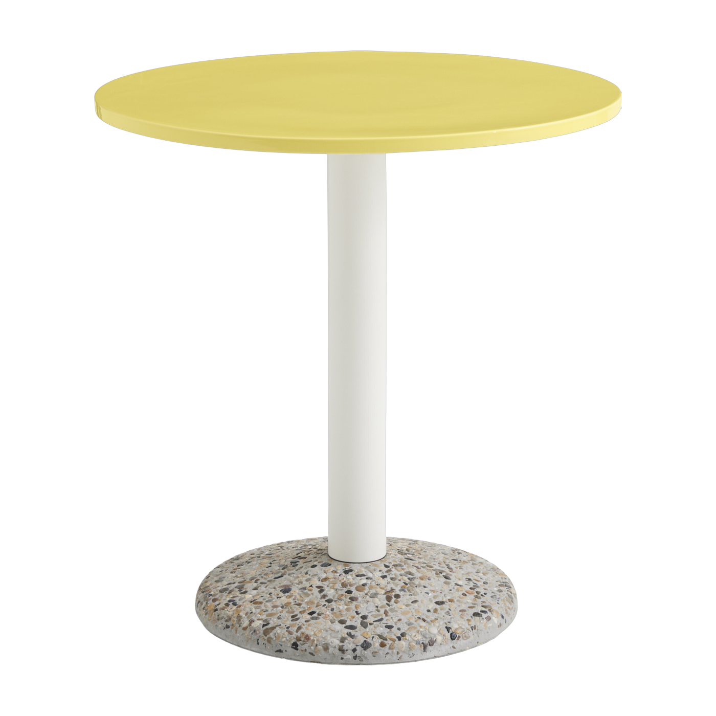 Tavolo ronde in ceramica gialla brillante 70x73cm - Hay