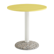 Table ronde in bright yellow ceramic 70x73cm - Hay