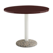Mesa ronde cerámica burdeos 90x74cm - Hay