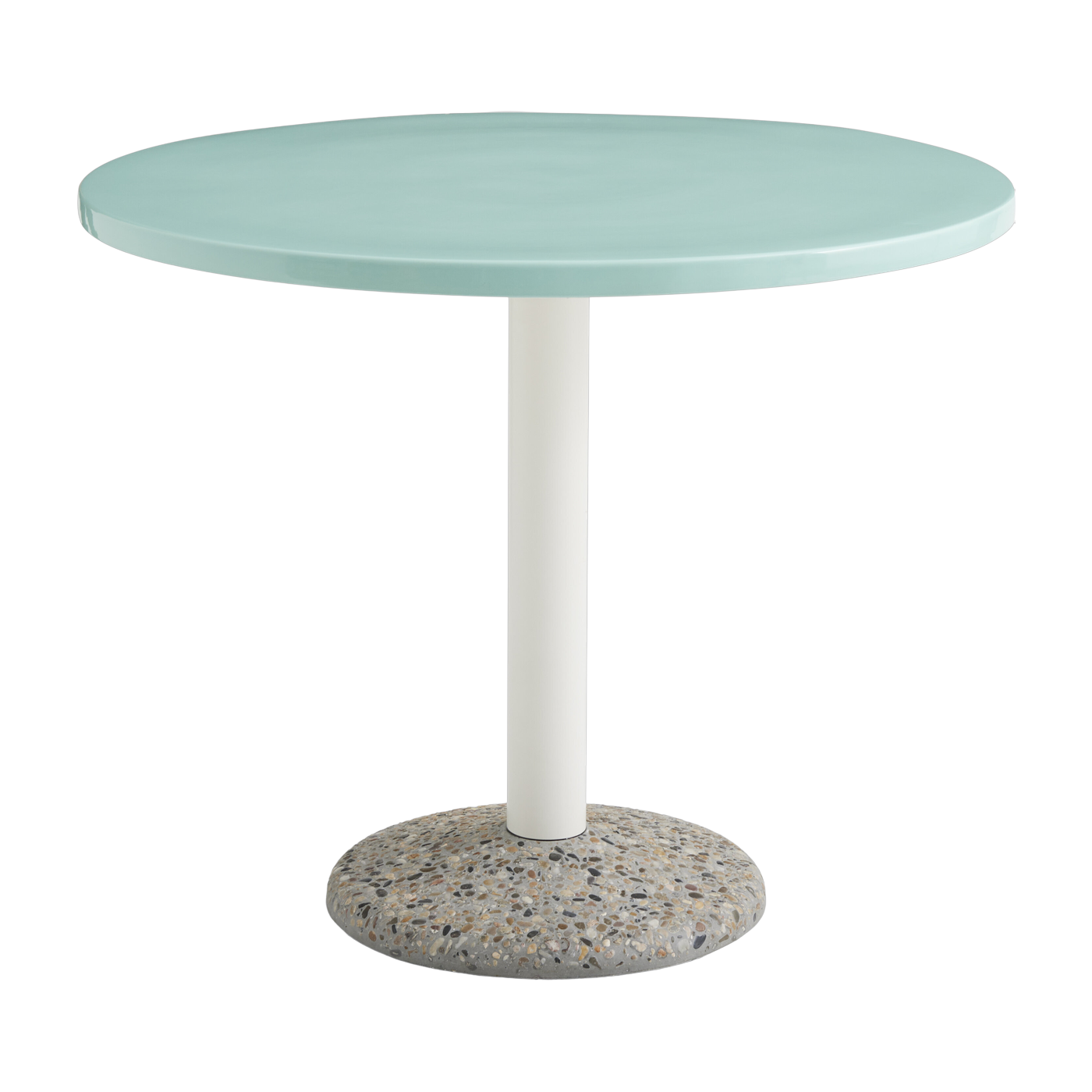 Mesa ronde de cerámica verde menta 90x74cm - Hay