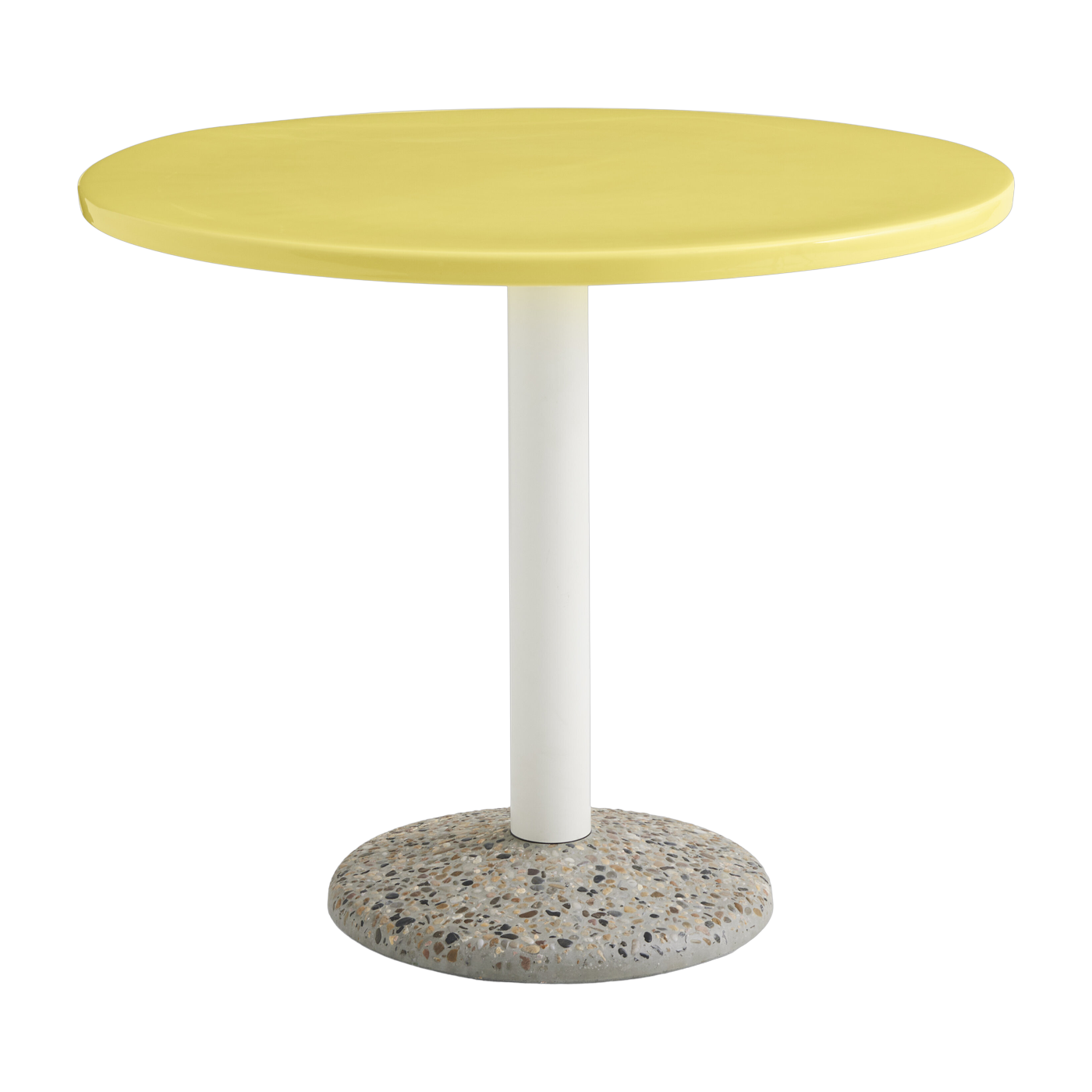 Tavolo ronde in ceramica giallo brillante 90x74cm - Hay