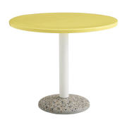 Mesa ronde de cerámica amarilla brillante 90x74cm - Hay