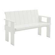 Outdoor bench in white lacquered pine Crate - Hay