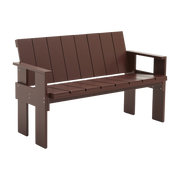 Banc d'extérieur en pin laqué bordeaux Crate - Hay