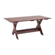 Table d'extérieur en pin laqué à l'eau bordeaux 180 cm Crate - Hay