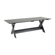 Tavolo da esterno in pino laccato nero a base d'acqua da 230 cm Crate - Hay