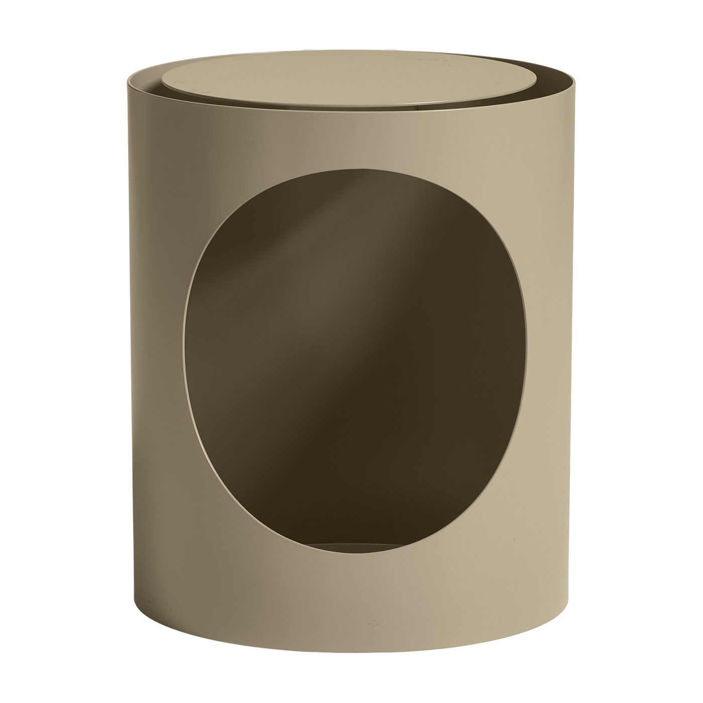 Beige-grey metal side table 48. 5x40cm Tabl - Woud