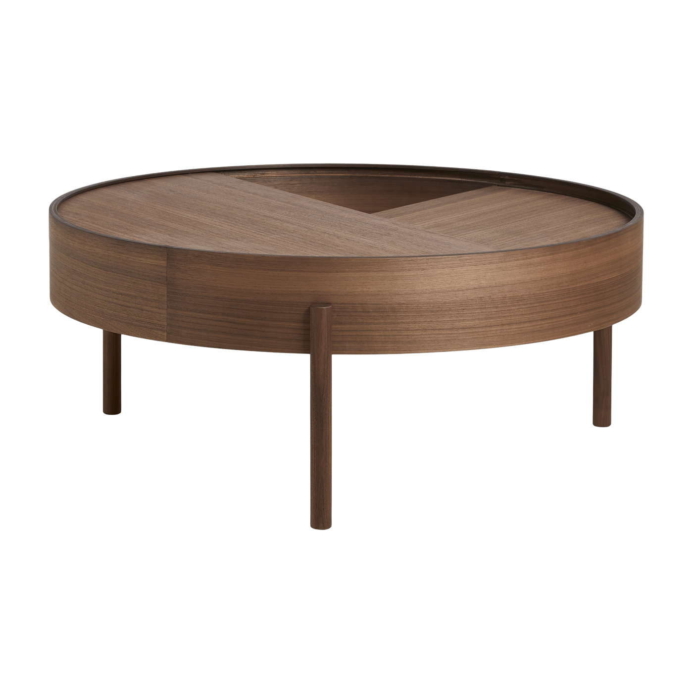 Mesa de centro de madera de nogal 89x38cm Arc - Woud