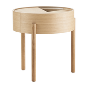 Mesa auxiliar de roble aceitado 42x45cm Arc - Woud