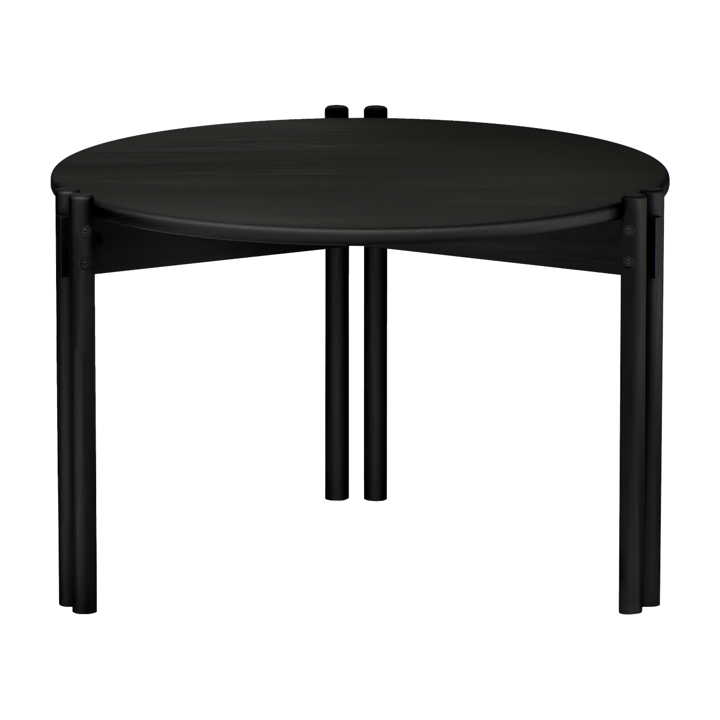 Couchtisch ronde aus schwarzem Kiefernholz 60x40cm Sticks -. Karup Design