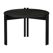 Mesa de centro ronde en pino negro 60x40cm Sticks - Karup Design