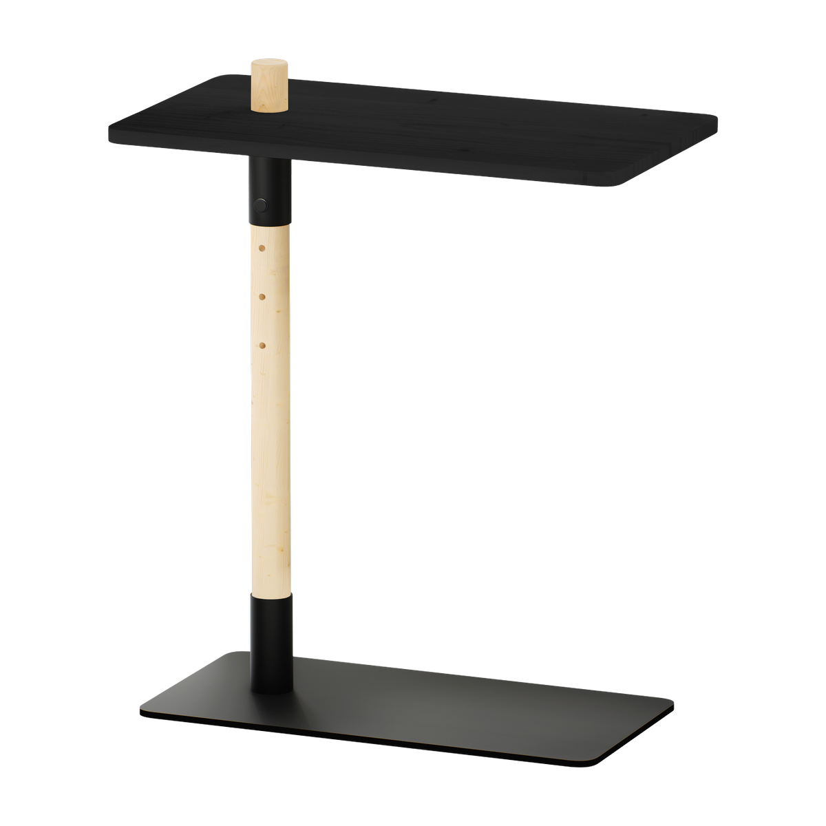 Beistelltisch aus schwarzem Kiefernholz 55x30x67cm Adjust -. Karup Design