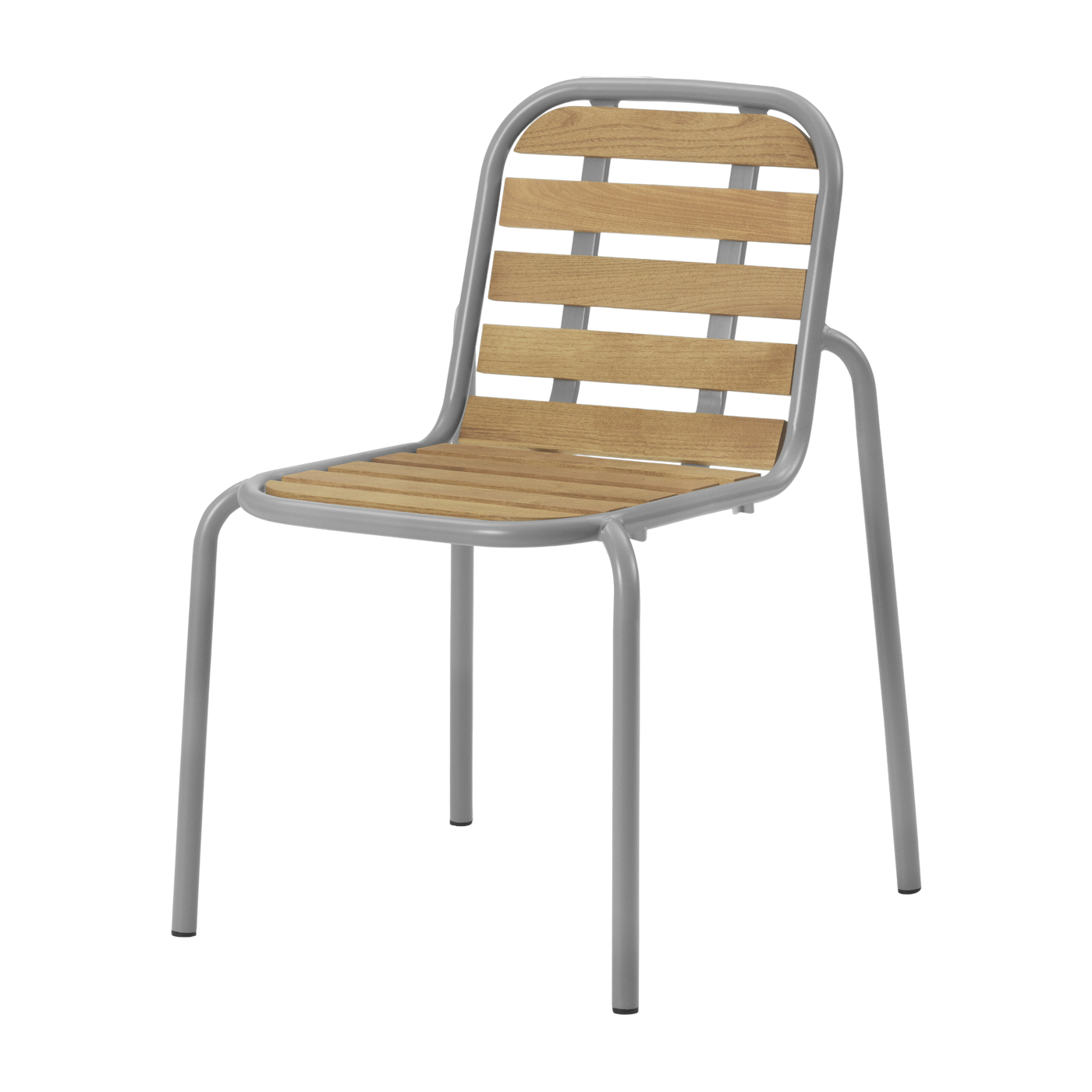 Sedia da giardino in acciaio e legno grigio Vig Robinia - Normann Copenhagen