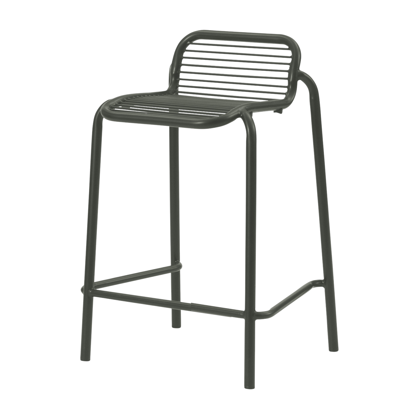 Taburete de bar de acero verde oscuro 65cm Vig Robinia - Normann Copenhagen