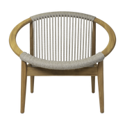 Fauteuil en teck et cordes dune blanche Frida - Vincent Sheppard