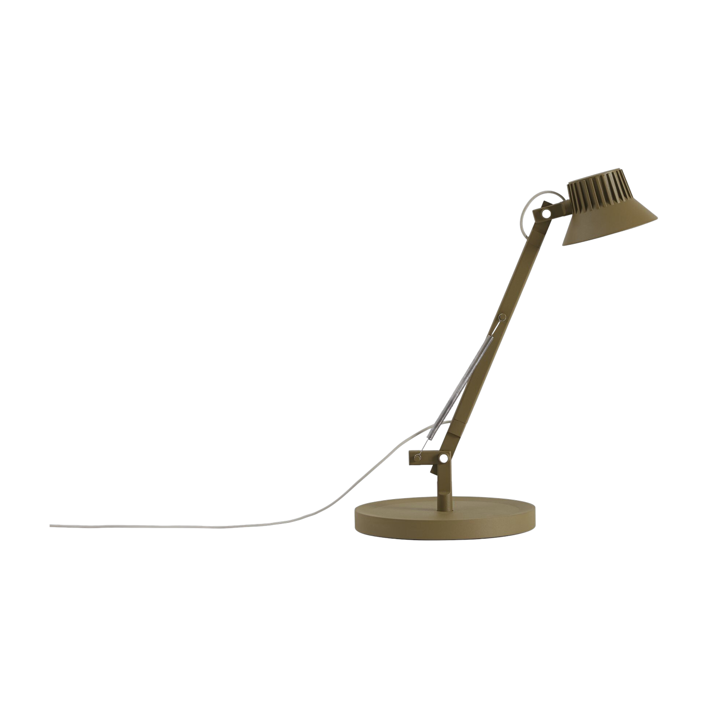 Lampe de bureau en métal vert brun 11x36x19cm Dedicate - Muuto