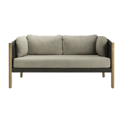 2. 5-seat teak and anthracite rope sofa lounge Lento - Vincent Sheppard