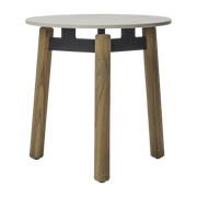 Outdoor teak and ceramic coffee table ronde 45cm Lento - Vincent Sheppard