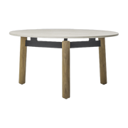 Table basse ronde d'extérieur en teck et céramique 68cm Lento - Vincent Sheppard