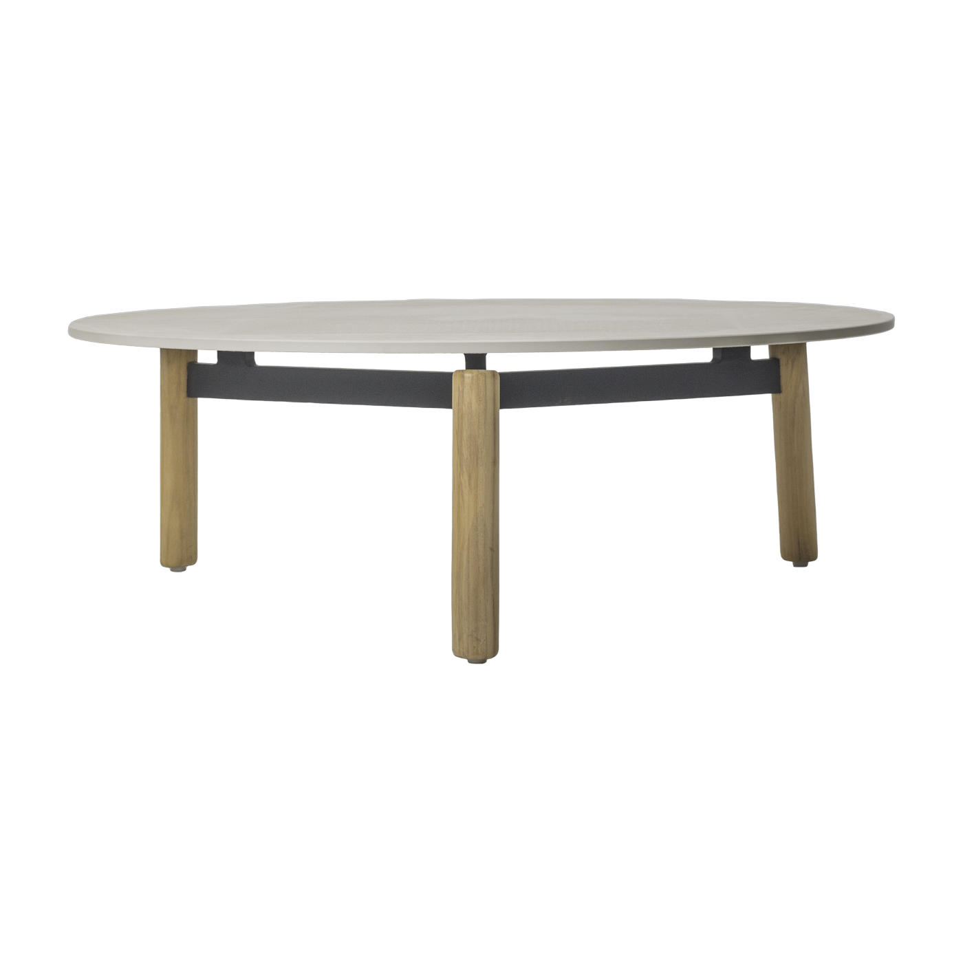 Mesa de centro de exterior de teca y cerámica ronde 90cm Lento - Vincent Sheppard