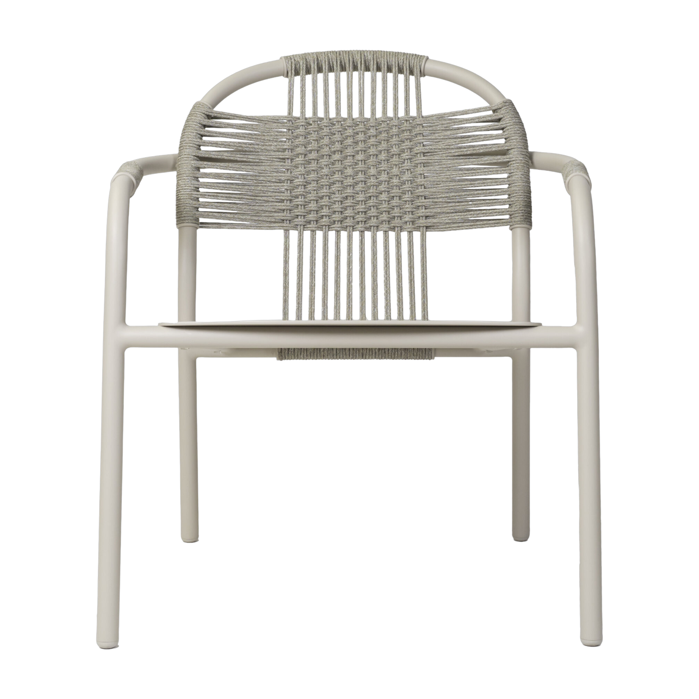 Fauteuil lounge d'extérieur en aluminium et cordes dune blanche Cleo - Vincent Sheppard