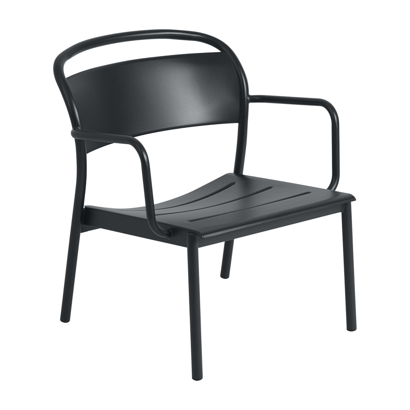 Fauteuil de jardin en métal anthracite Linear - Muuto