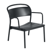 Anthrazitfarbener Metall Lounge Sessel Linear - -. Muuto