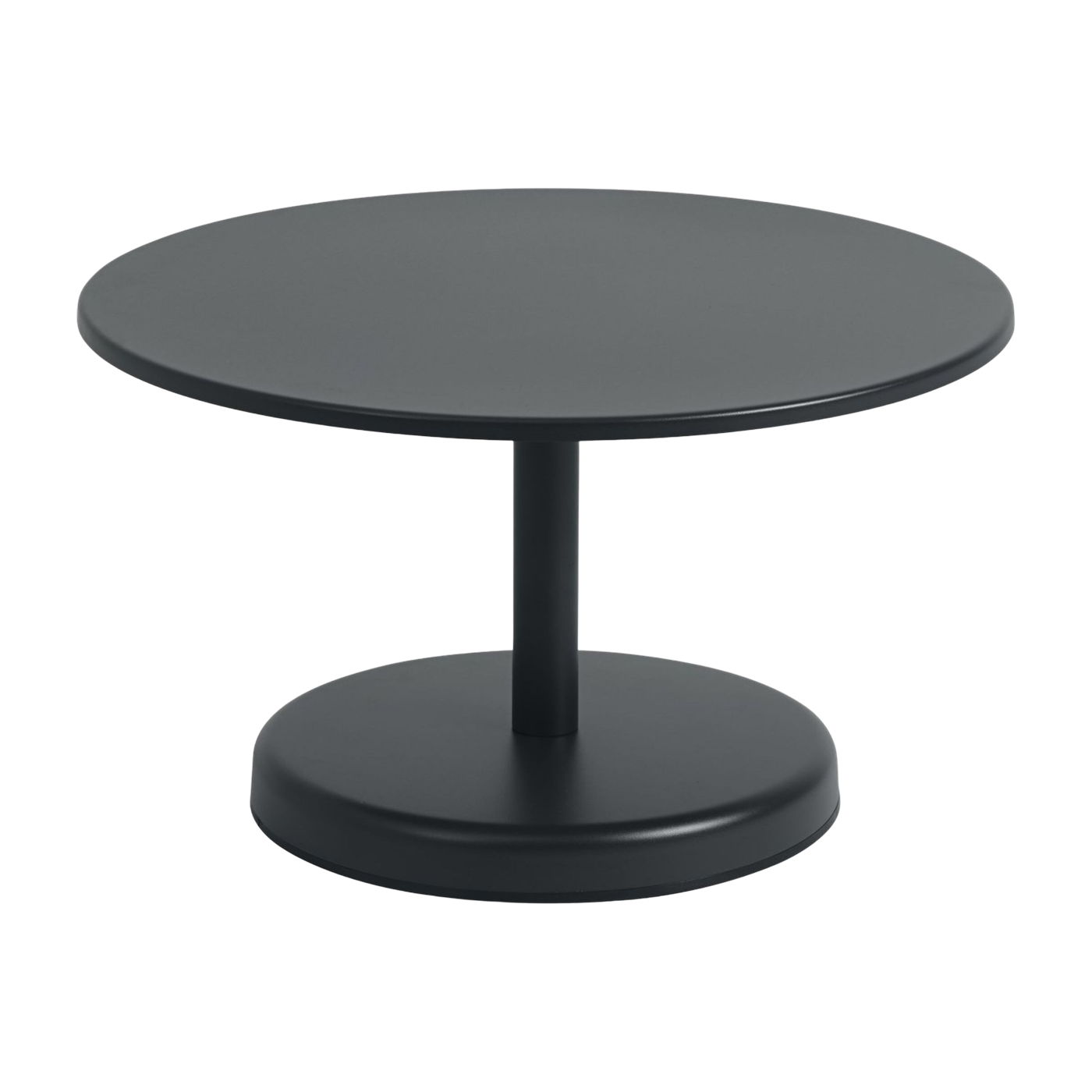 Tavolino da caffè ronde in metallo antracite 70x40cm Linear - Muuto