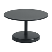 Table basse ronde en métal anthracite 70x40cm Linear - Muuto