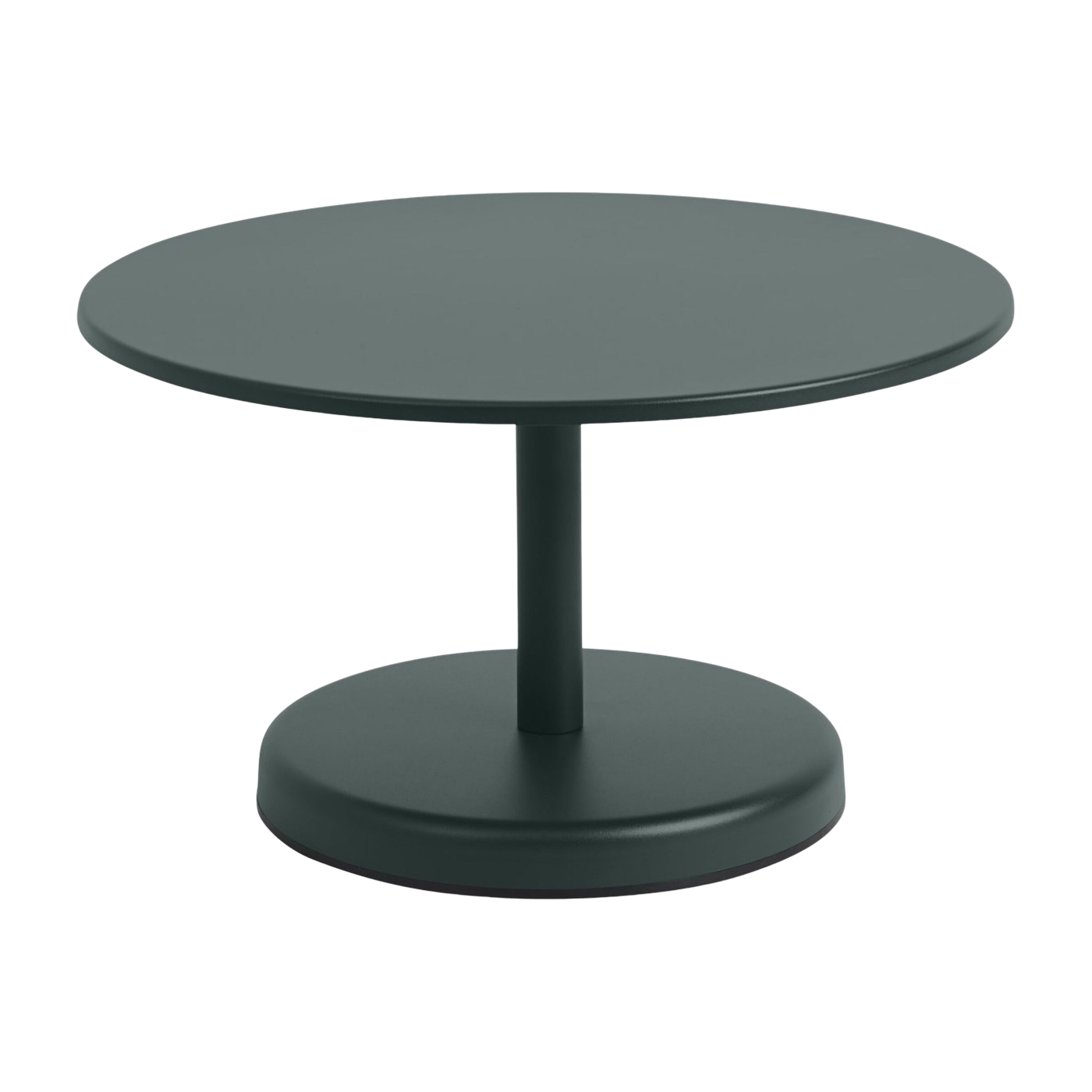 Tavolino da caffè in metallo verde scuro ronde 70x40cm Linear - Muuto