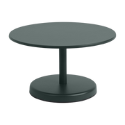 Mesa de centro de metal verde oscuro ronde 70x40cm Linear - Muuto