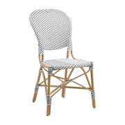 Sedia da pranzo Isabelle in alluminio bianco e nero - Sika Design