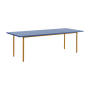 Table rectangulaire en acier thermolaqué ocre et bleu 240x90cm Two-colour - Hay