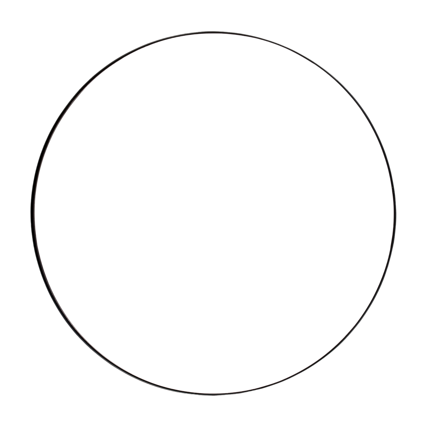 Miroir rond en mdf noir 90cm Circum - AYTM