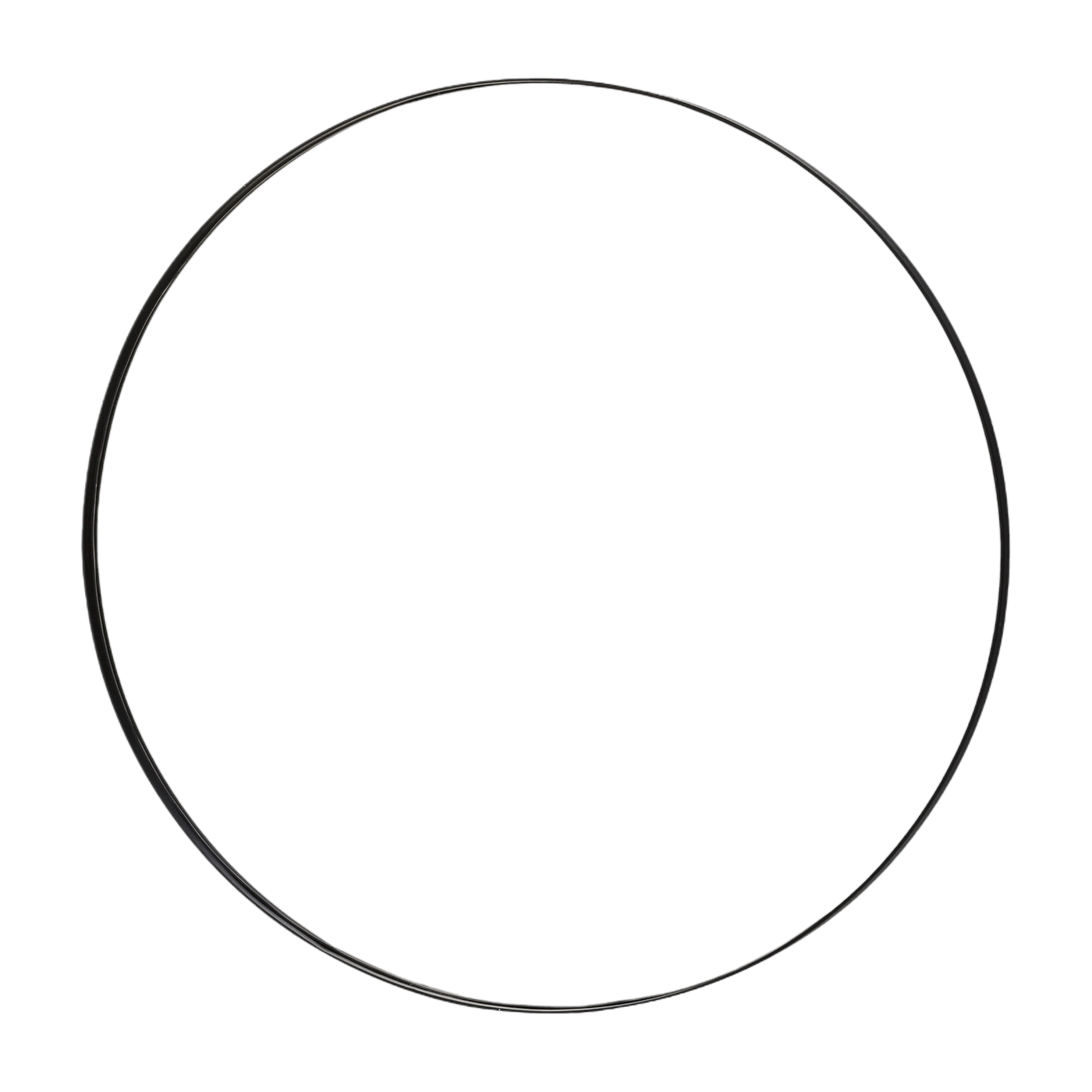 Miroir rond en mdf noir 70cm Circum - AYTM