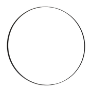 Espejo Circum 70cm redondo de mdf negro - AYTM