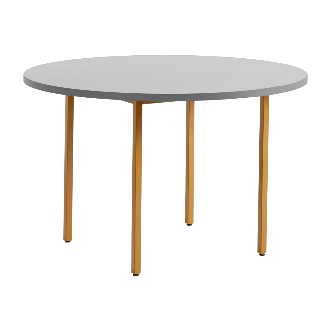 Tisch ronde aus pulverbeschichtetem Stahl in Ocker und Grau 120cm Two-colour - -. Hay