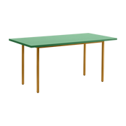 Table rectangulaire en acier thermolaqué ocre et vert 160x82cm Two-colour - Hay