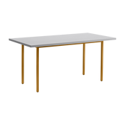 Ochre and grey powder-coated steel rectangular table 160x82cm Two-colour - Hay