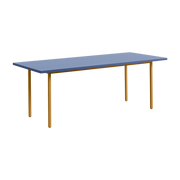 Ochre and blue powder-coated steel rectangular table 200x90cm Two-colour - Hay